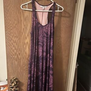 Ari South Floral Sleeveless Flowy Dress - Purple and Pink